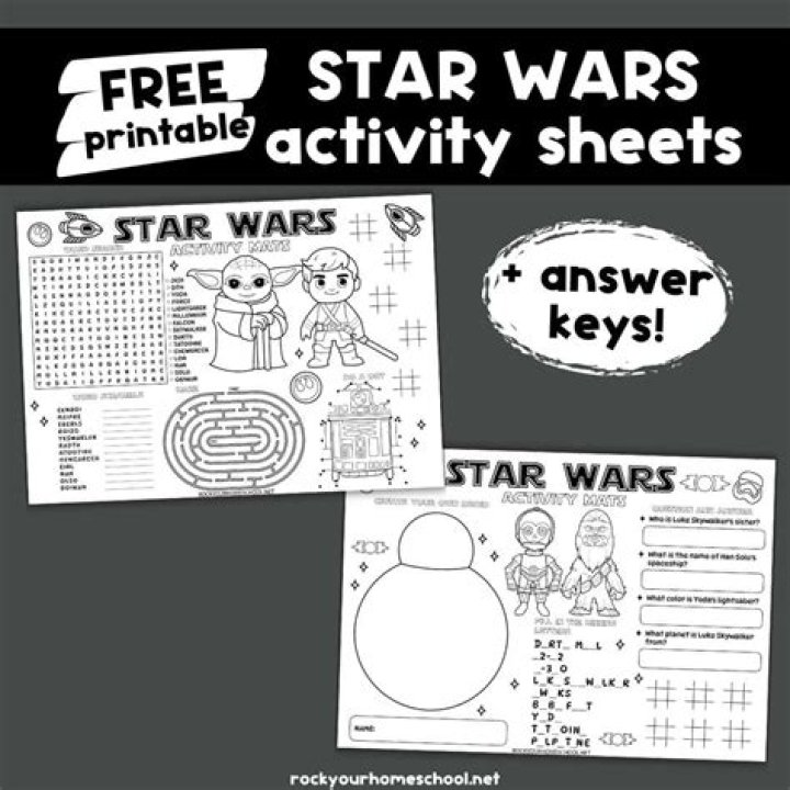 Star Wars Activity Sheets PDF for Kids & Fans