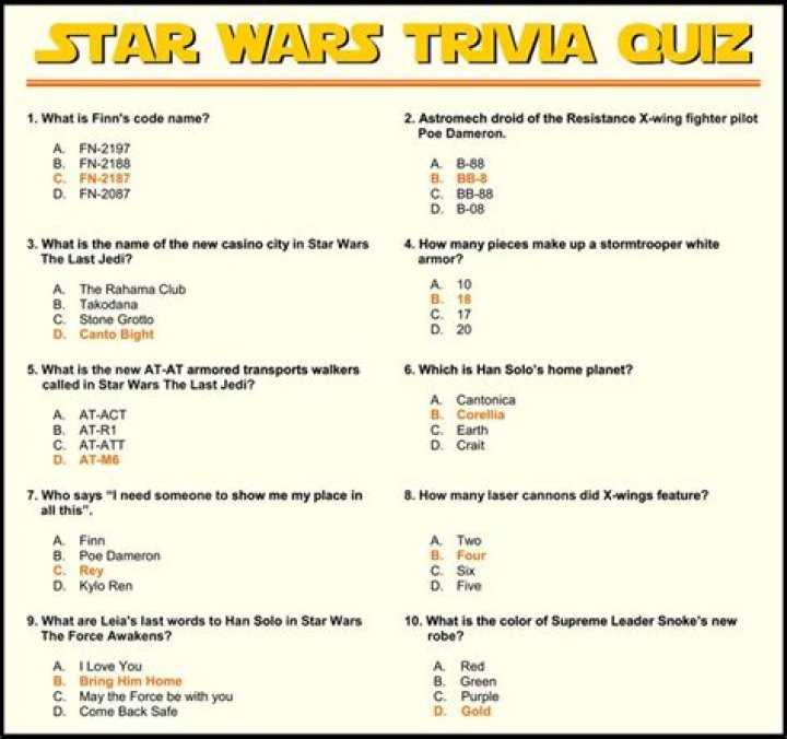 Star Wars Trivia Questions and Answers PDF: Fun Facts & Quizzes