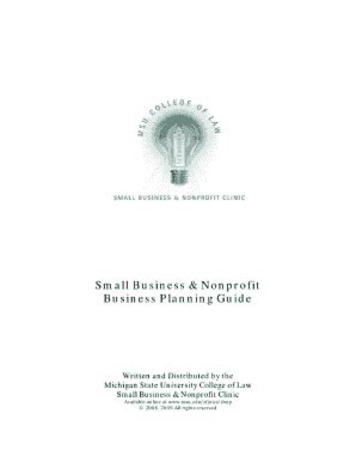 Startup Nonprofit Business Plan Template PDF: Free Downloadable Guide
