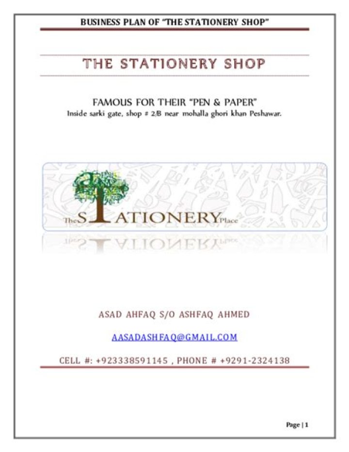 Stationery Shop Business Plan PDF: Launch Your Profitable Brand Fast