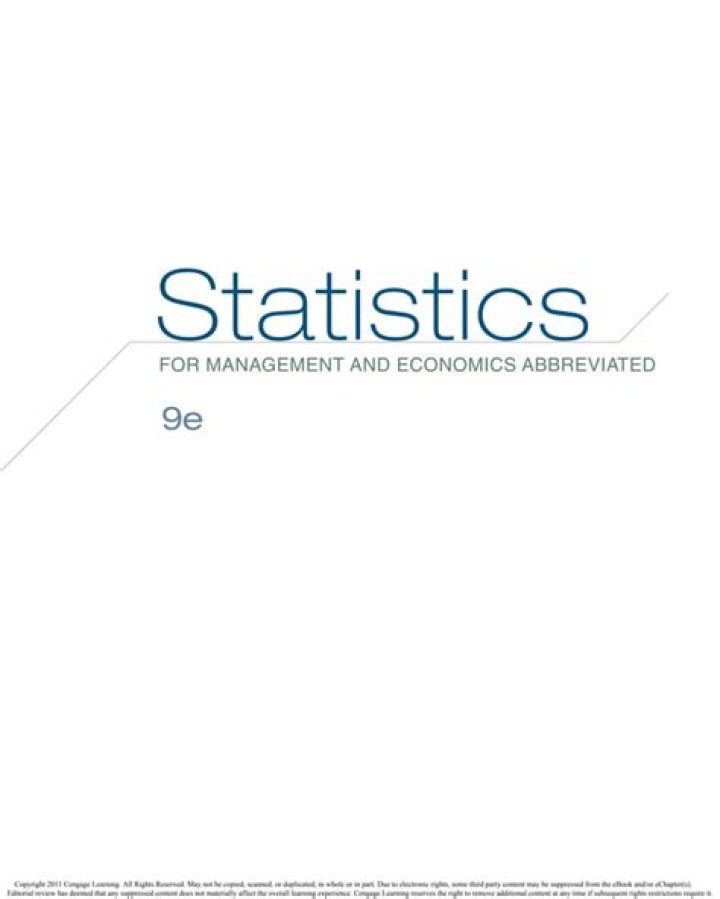 Statistics for Management and Economics 9th Edition PDF – Key Insights & Data