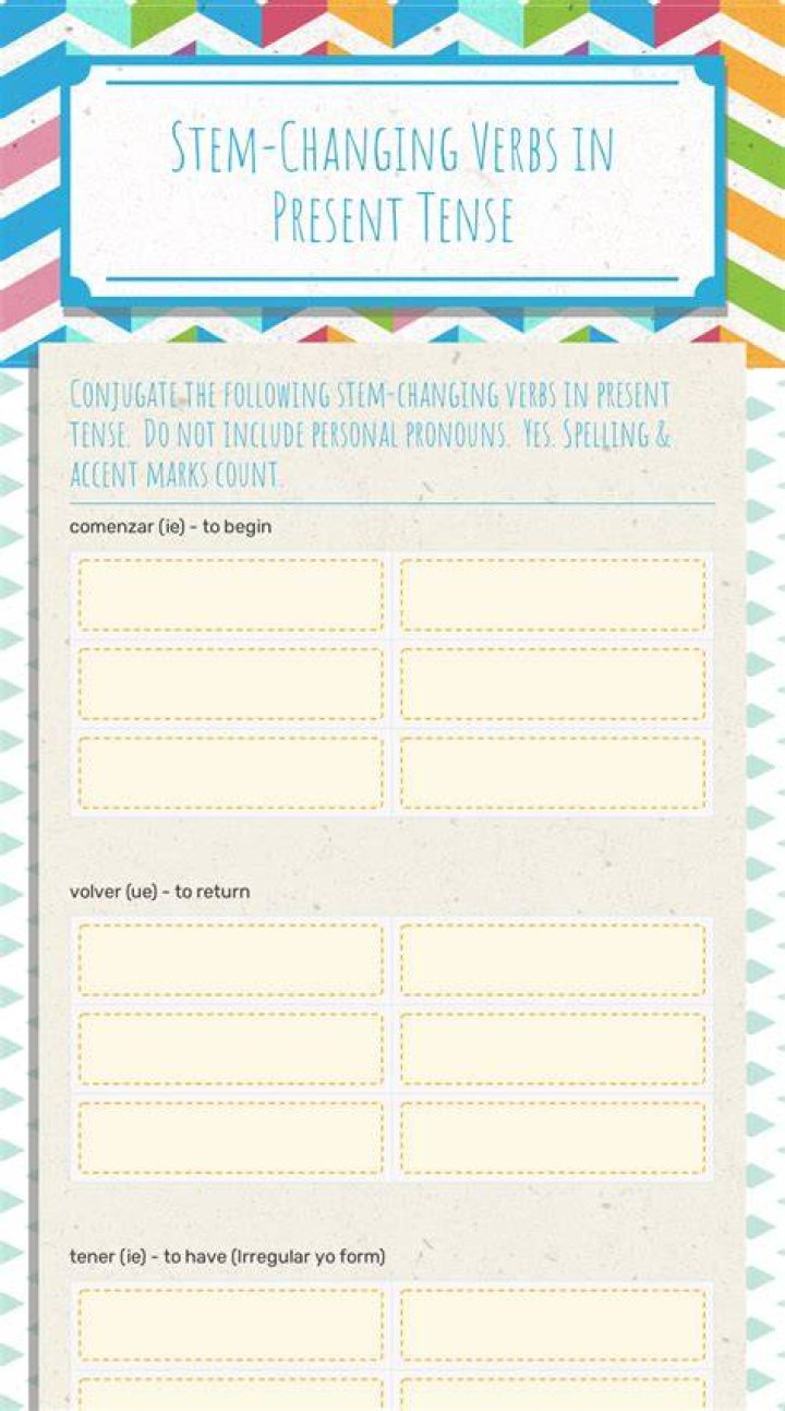 Stem-Changing Verbs Worksheet PDF – Perfect Practice for ESL Learners