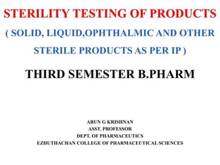 Sterility Testing of Pharmaceutical Products: Essential PDF Guidelines