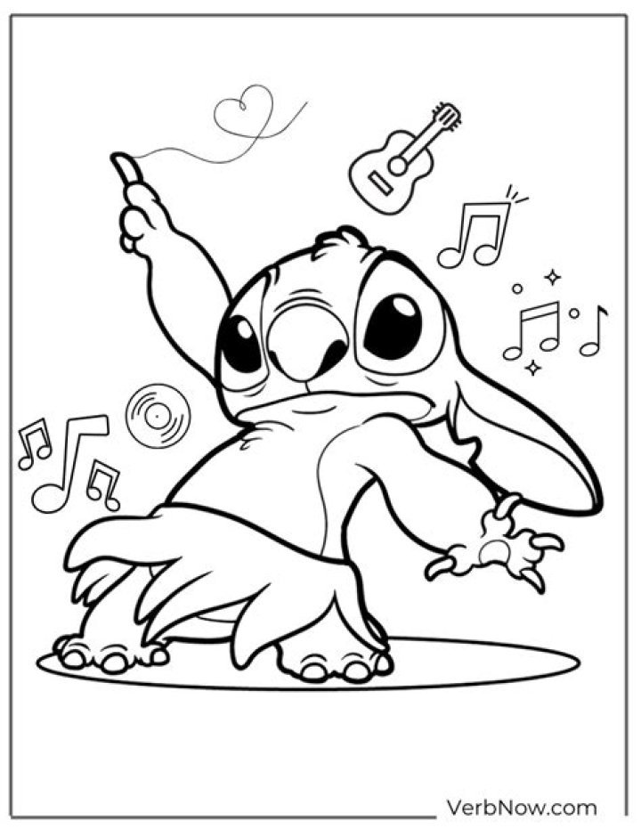 Free Stitch Coloring Sheets PDF: Instant Download