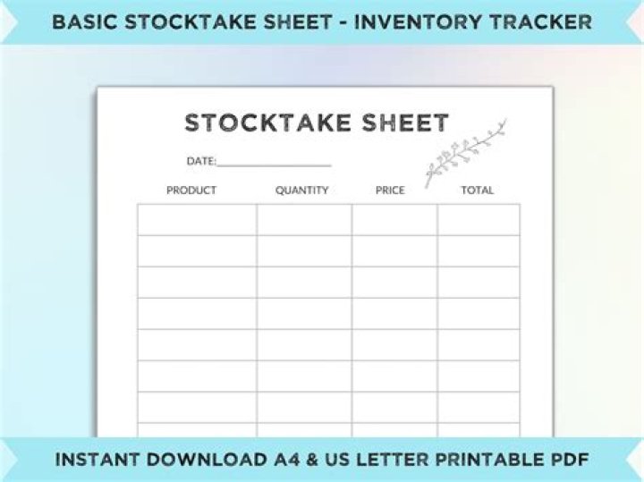 Download Free Stock Taking Sheet PDF for Accurate Inventory Management