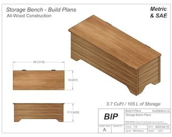 Storage Bench Plans PDF: Easy DIY Folding Storage Bench Blueprints