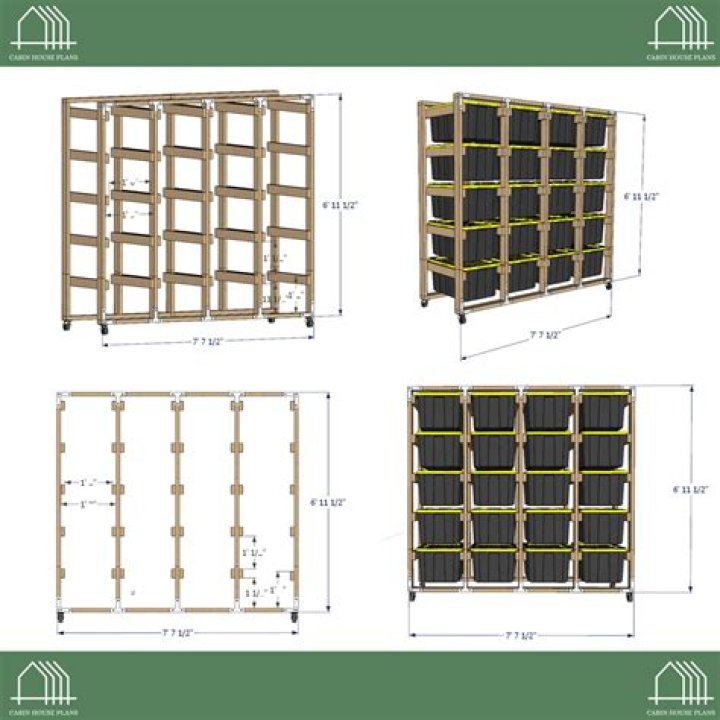 Storage Bin Rack Plans PDF – Easy DIY Storage Solutions