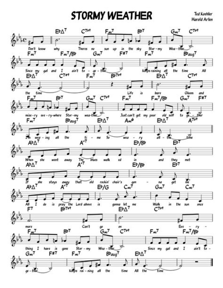 Stormy Weather Lead Sheet PDF – Prepare for Severe Storms