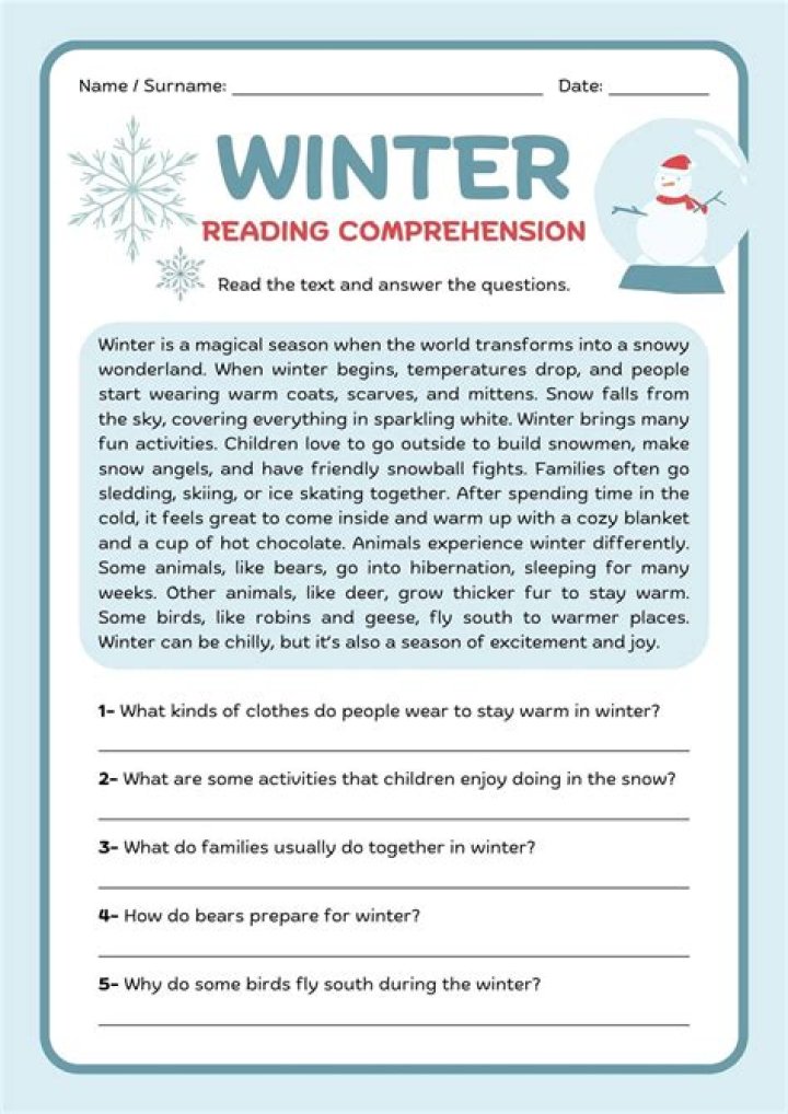 Story Elements Reading Comprehension Worksheets PDF for Kids