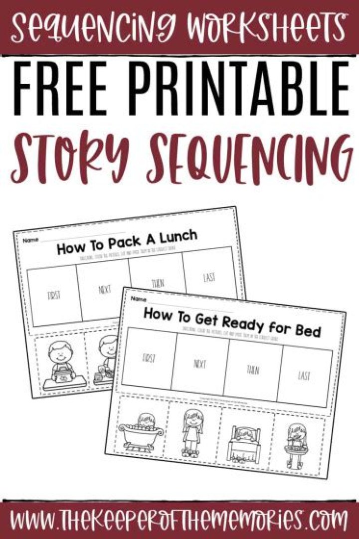 Free Story Sequencing Worksheets for Kindergarten PDF – Print & Learn