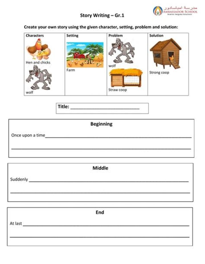 Story Writing for Kids: Free Printable Worksheets PDF
