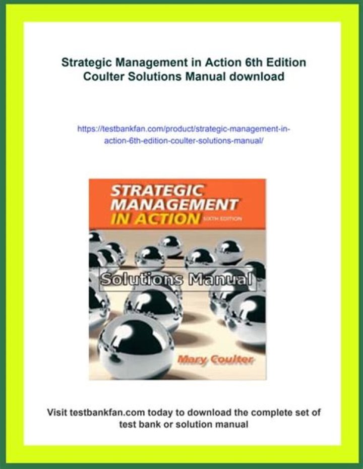 Strategic Management in Action: Real-World PDF Guide