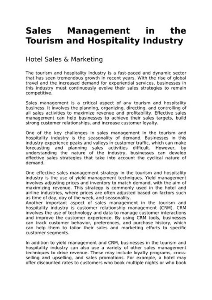 Strategic Management in the Hospitality Industry: A Comprehensive PDF Guide