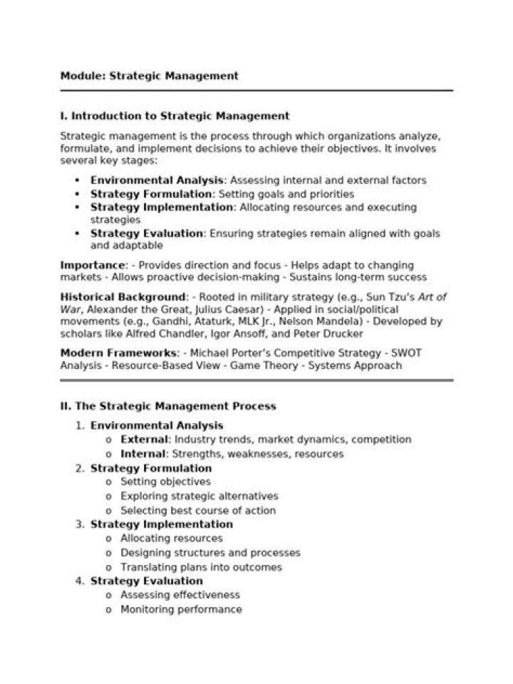 Master Strategic Management with Downloadable PDF Module