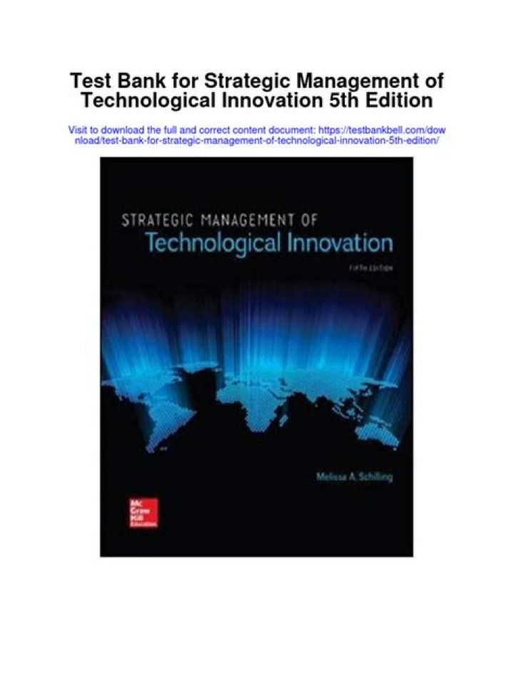 Strategic Management of Technological Innovation 5th Edition: PDF Insights