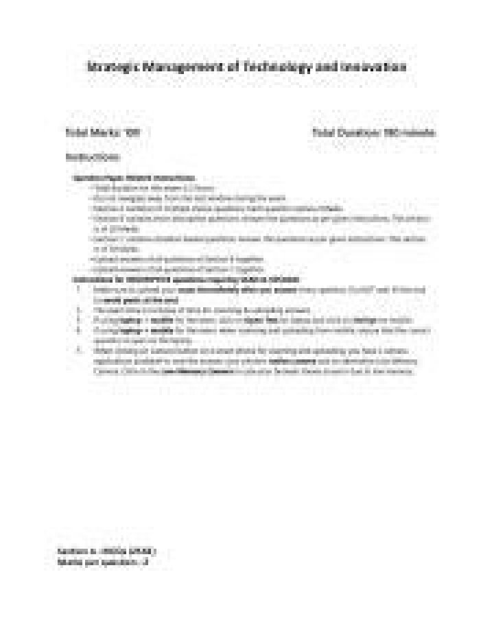 Strategic Management of Technology and Innovation: A Comprehensive PDF Guide