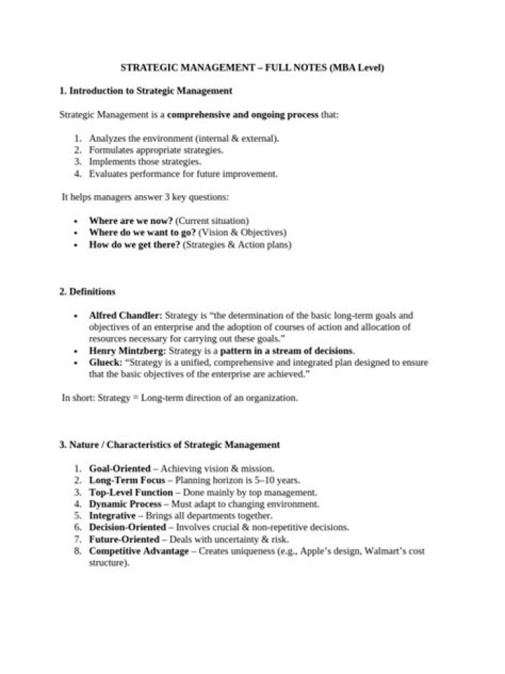 Strategic Management PDF for MBA: Master Core Concepts & Tools