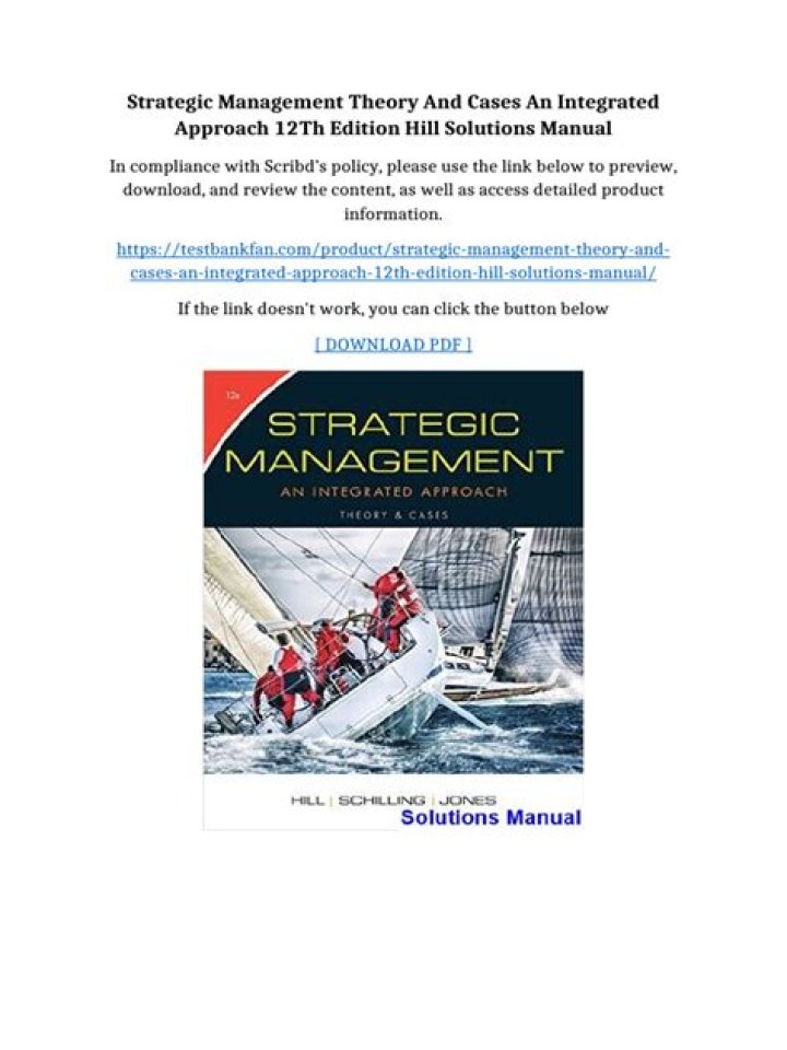 Strategic Management Theory and Cases PDF: Essential Guide