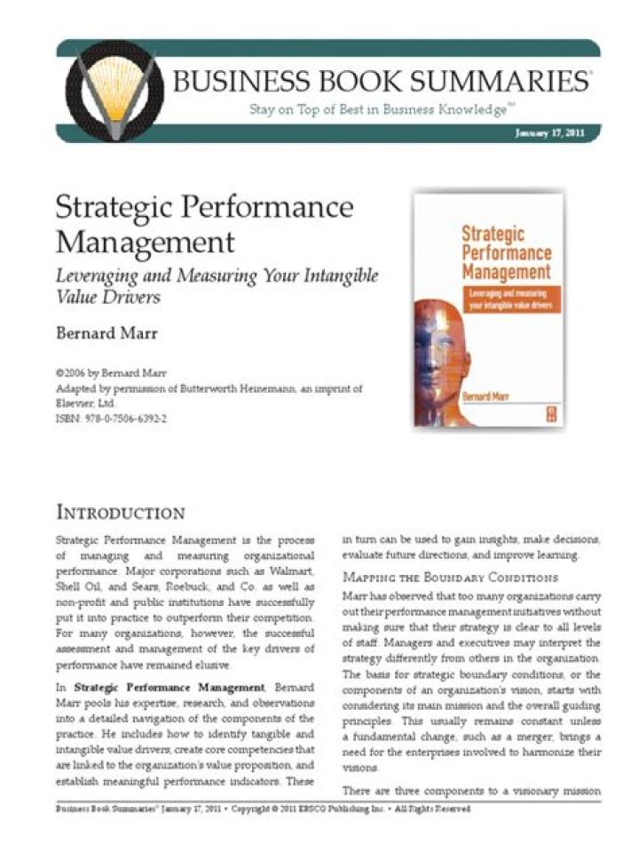 Master Strategic Performance Management: Expert PDF Guide