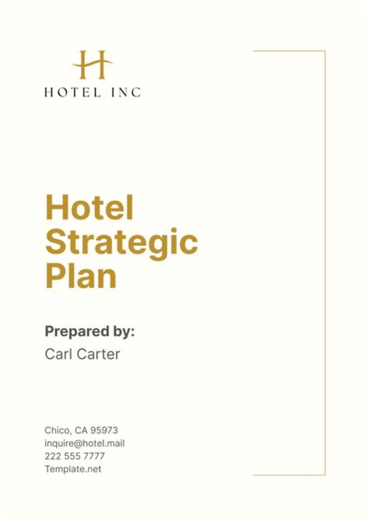 Strategic Plan for Hotel PDF: Boost Revenue & Operations
