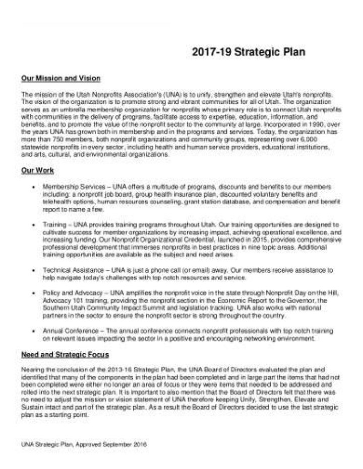 NGO Strategic Plan Sample PDF – Free Download