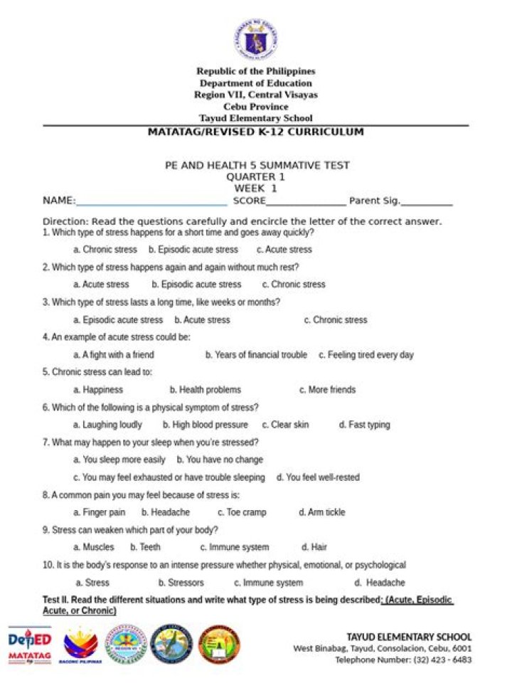 Stress Management Test PDF: Assess & Improve Your Mental Wellbeing