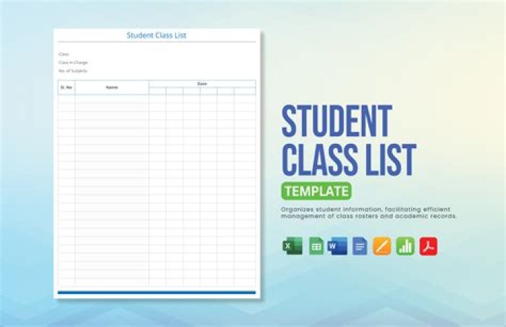 Free Student List PDF for Download