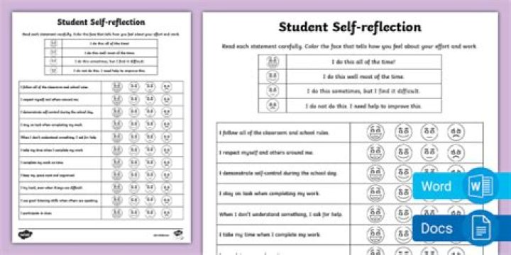 Student Self-Reflection Worksheet PDF for Deep Learning Growth