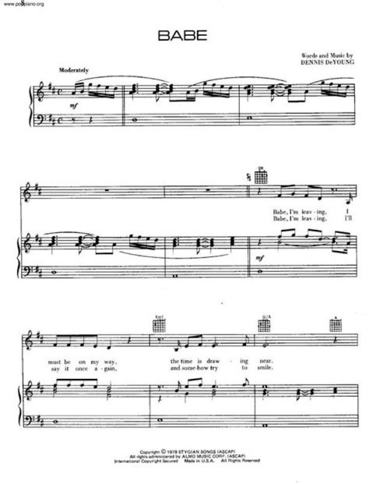 Styx Sheet Music PDF: Download Official Sheet Music Now