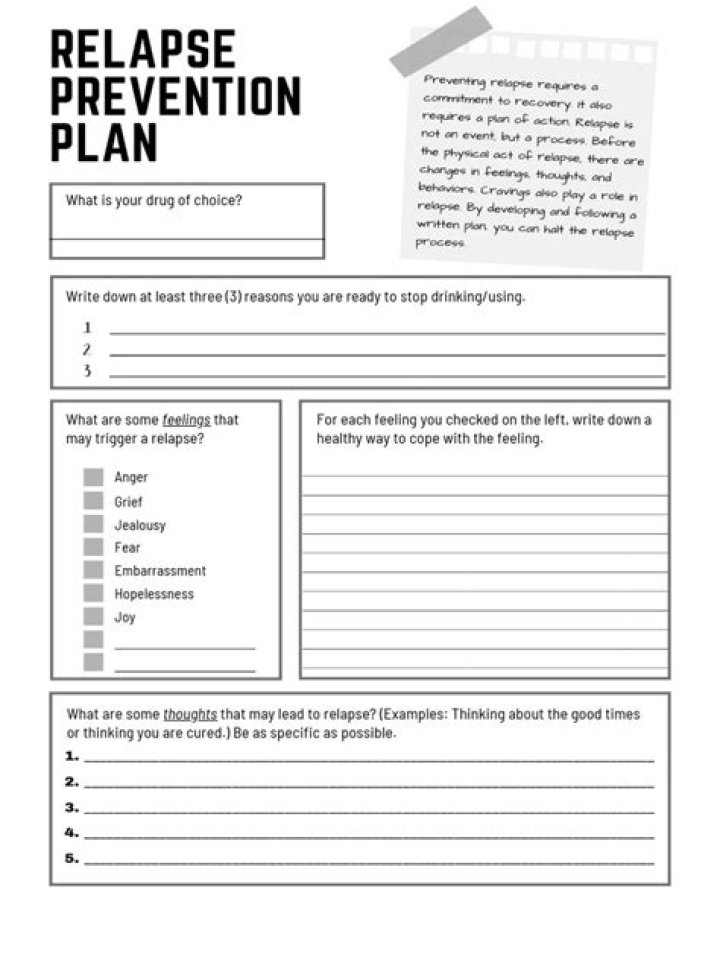 Substance Abuse Relapse Prevention Plan PDF: Expert Guide