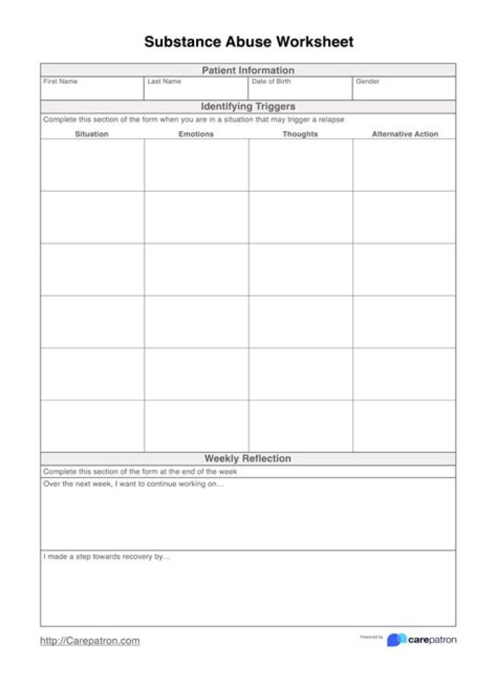 Substance Use Worksheets PDF: Free Practice Tools for Recovery