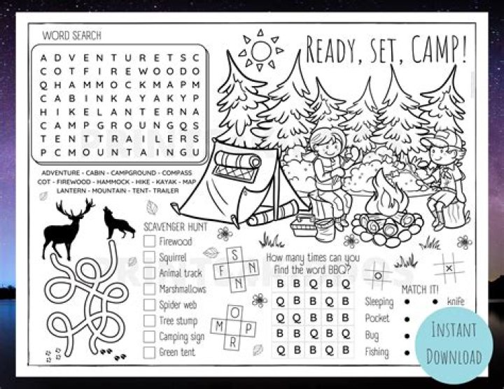 Free Summer Camp Worksheets PDF – Fun & Educational Activities for Kids