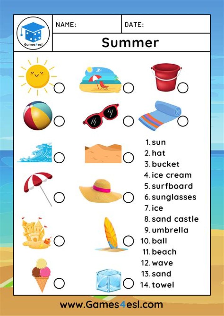 Free Summer Worksheets PDF – Printable Activities for Kids
