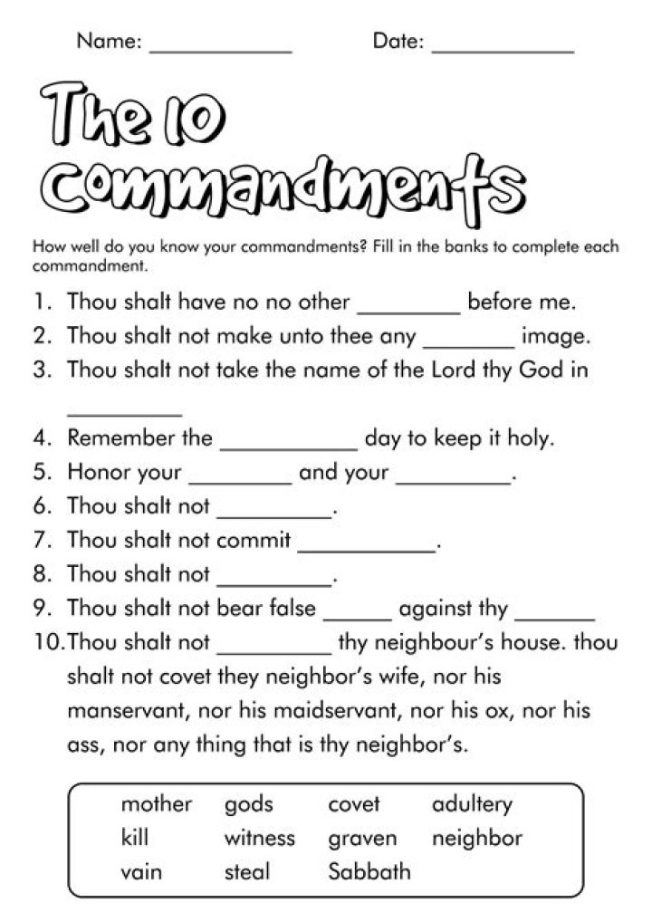 Sunday School Worksheets PDF: Free Printable Bible Lessons