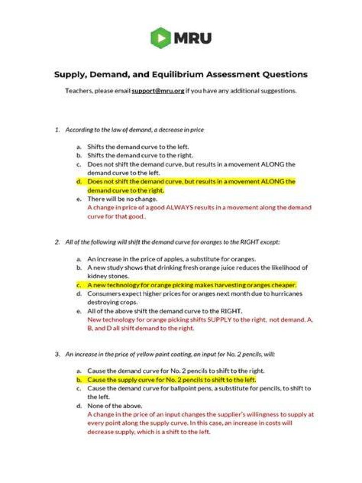 Supply and Demand Questions and Answers PDF: Expert Guide