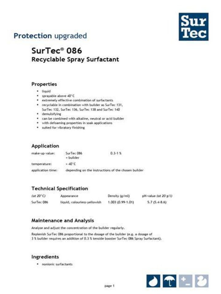 Surtec 650 Technical Data Sheet PDF: Complete Specs & Performance Details