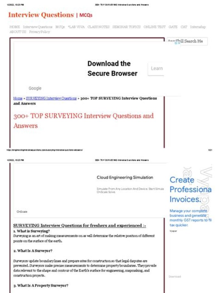 Surveyor Interview Questions and Answers PDF – Expert Guide