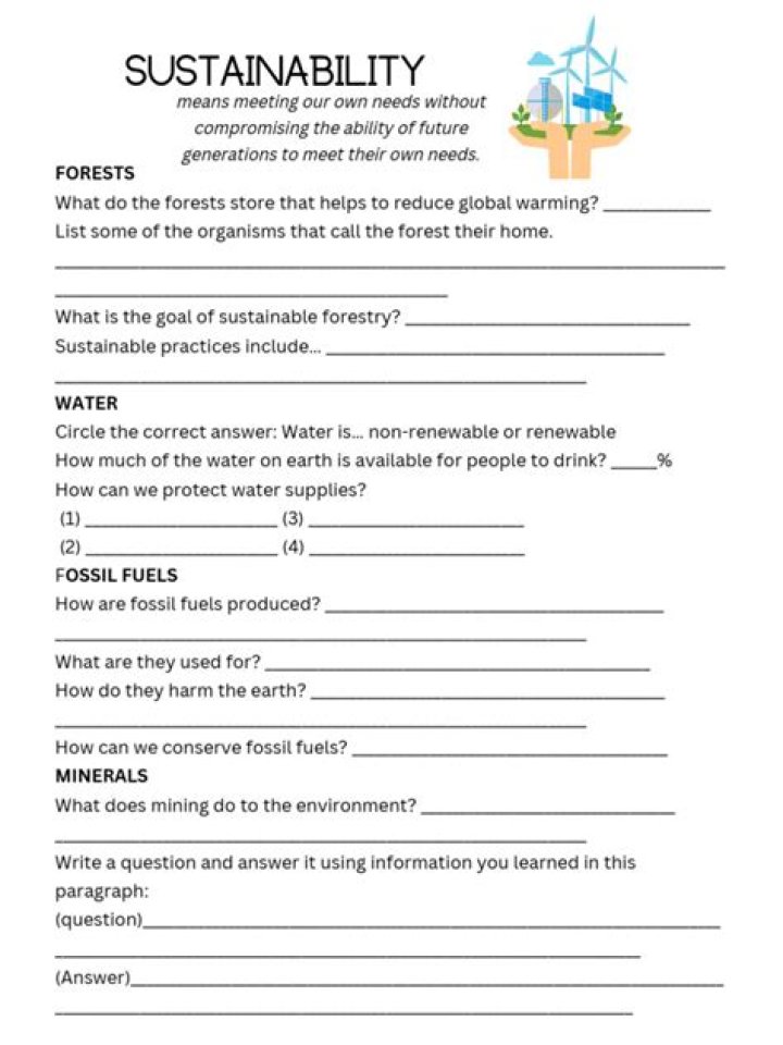 Sustainability Worksheet PDF: Practical Environmental Impact Tools