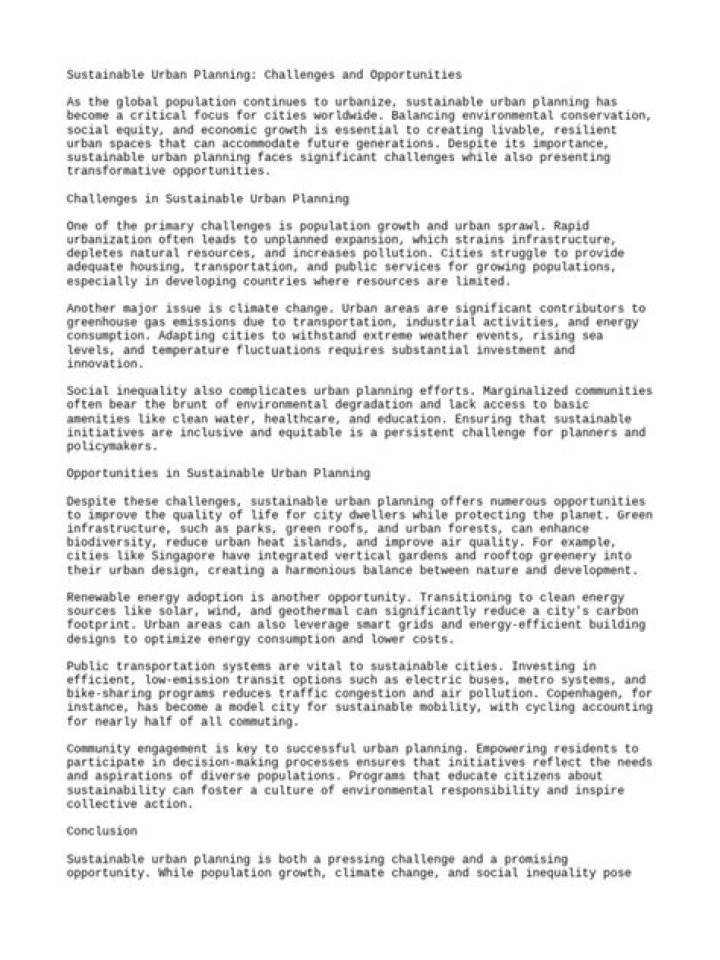 Sustainable Urban Planning PDF: Designing Greener Cities for Tomorrow