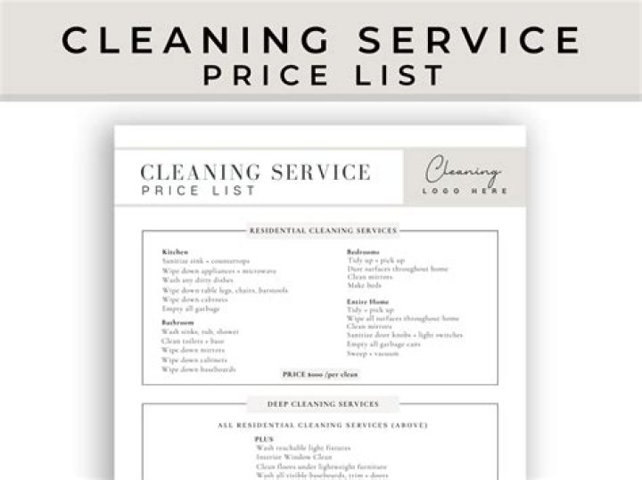 Swan Cleaners Price List PDF – Affordable Cleaning Solutions