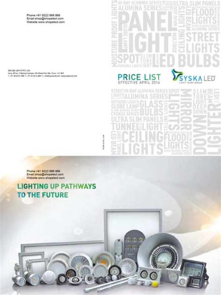 Syska LED Price List PDF – Affordable Commercial & Residential LED Solutions
