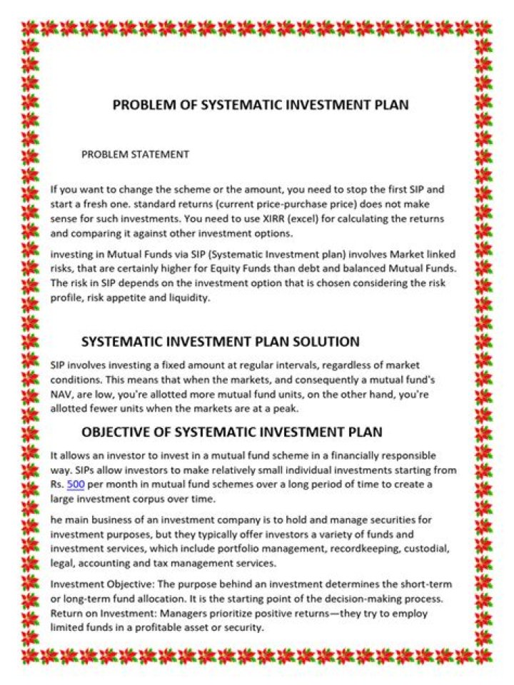Systematic Investment Plan PDF: Step-by-Step Guide for Smart Investing