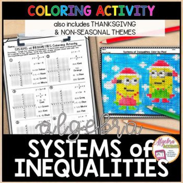 Systems of Inequalities Coloring Activity Answer Key PDF – Instant Download