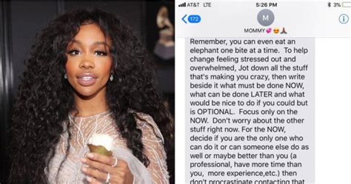 SZA Shares Text From Her Mom POPSUGAR Family