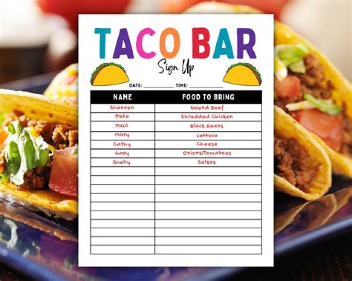Free Taco Bar Sign Up Sheet PDF – Download Now