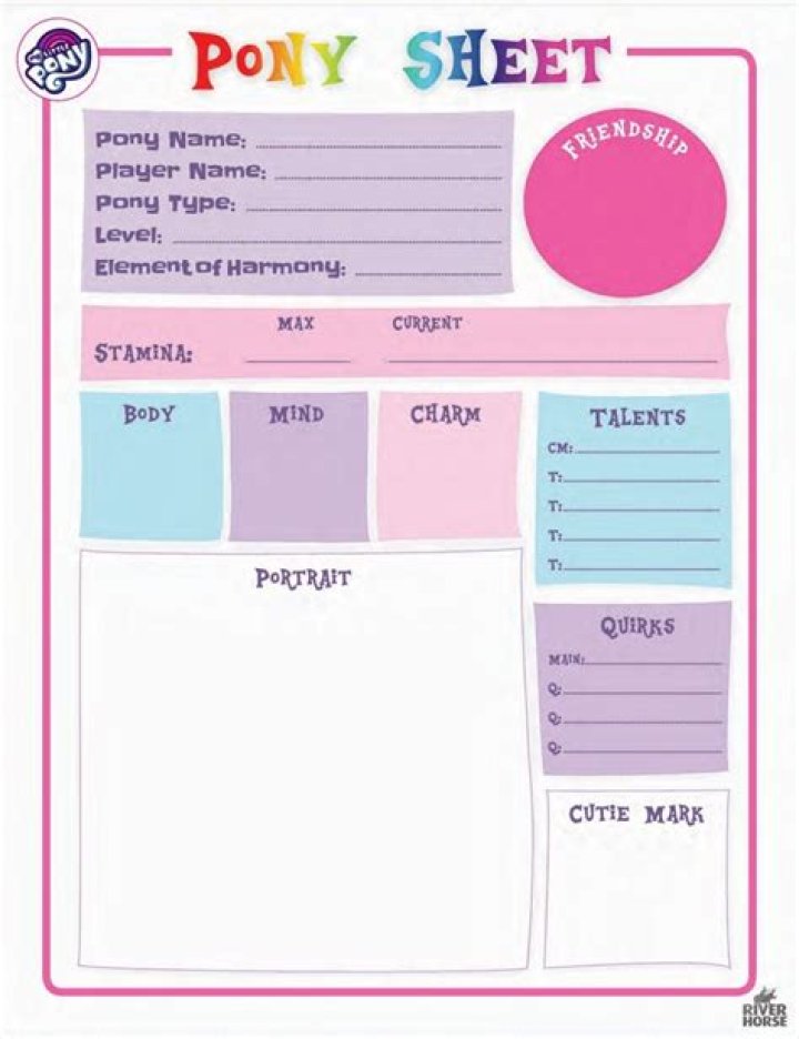Tails of Equestria Character Sheet PDF – Detailed Printable Guide