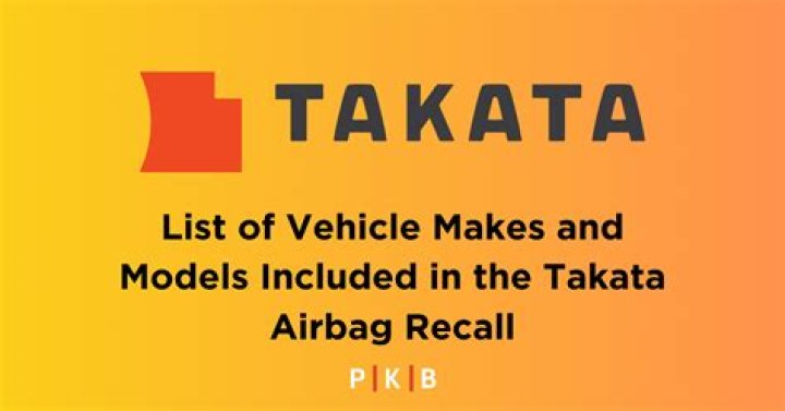 Takata Airbag Recall Vehicle List PDF: Check Your Make & Model
