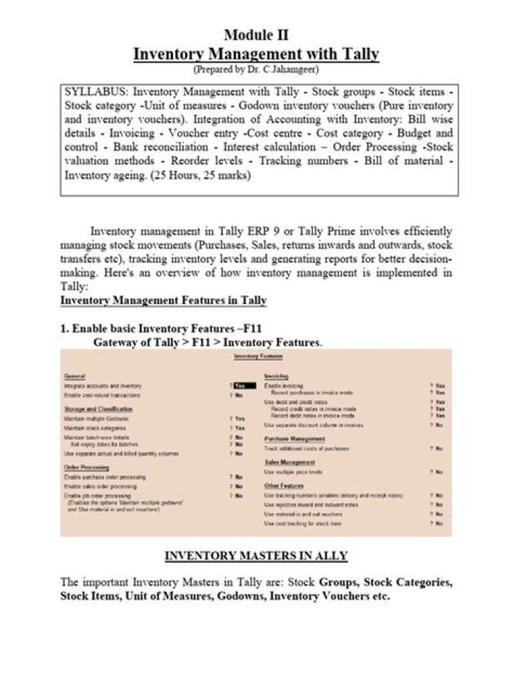 Tally Inventory Management PDF: Streamline Stock Tracking & Reporting