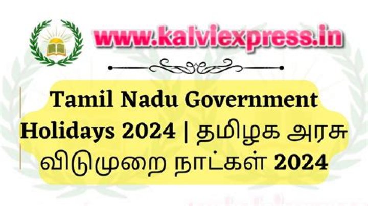Tamil Nadu Government Holidays List 2024 PDF – Official Calendar