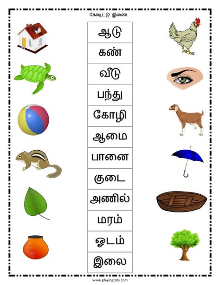Free Tamil Worksheets for LKG PDF Download Now
